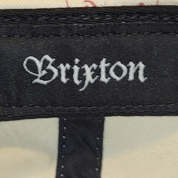 Brixton Yupoong "Sample" Rope Snapback Hat - Cream/Maroon - Picture 7 of 10